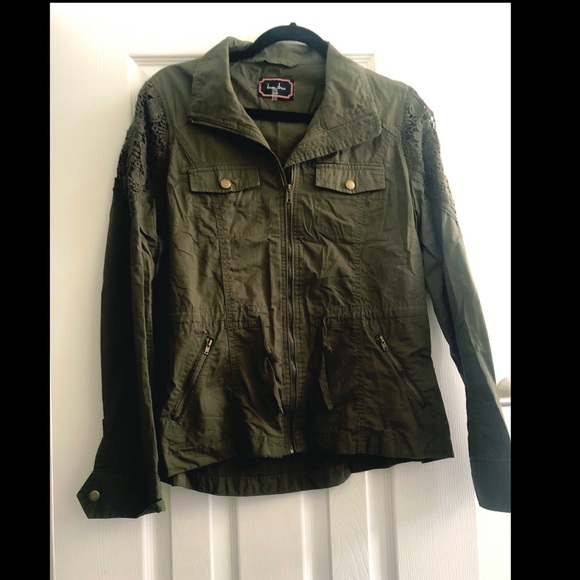 Love Tree Jackets & Blazers - Dark green cargo jacket